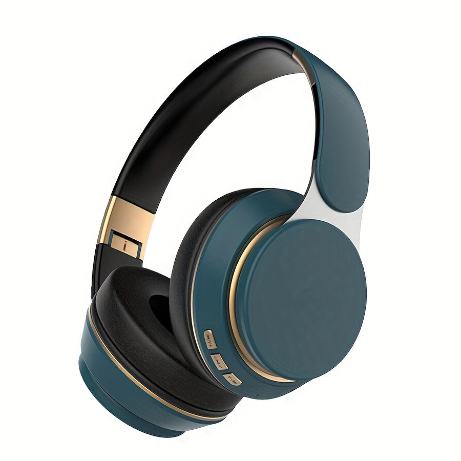 Wireless BT Headphones Over Ear Comfortable Foldable Headset with Built-in Microphone Ideal for School Tablet PC TV Mobile Travel Winter Gifts HD Sound Quality