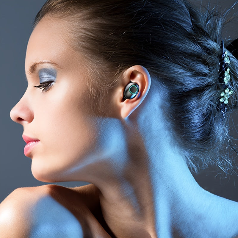 Wireless Earbuds with Digital Display, HiFi HD Stereo Sound, Noise Reduction Calling, USB Type-C Charging, 800mAh Lithium Battery, Wireless Gaming Headphones for Everyday Use, In-Ear Style, Volume Control and App Control, Durability