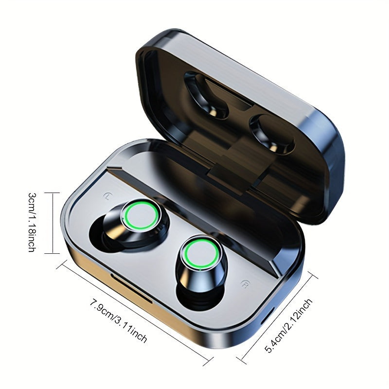 Wireless Earbuds with Digital Display, HiFi HD Stereo Sound, Noise Reduction Calling, USB Type-C Charging, 800mAh Lithium Battery, Wireless Gaming Headphones for Everyday Use, In-Ear Style, Volume Control and App Control, Durability