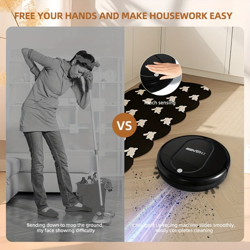 Robot Vacuum Cleaner, 3-in-1, Sweeping, Mopping, And Vacuuming All In One, 4, 000 Pa Powerful Suction, Up to 90mins Runtime, Low Noisesuitable for Hard Floors, Flatmarble Tiles And Wood Floor, Dorm Room Essential, House Cleani