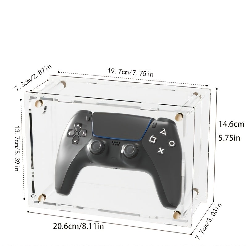 Acrylic Game Controller Stand & Display - Transparent Organizer for Desktop and Bedroom Storage, Compatible with Switch, Switch OLED, and More, Game Storage Organizer