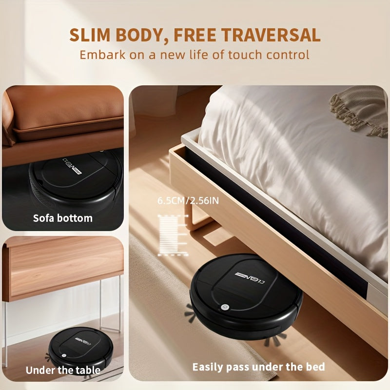 Robot Vacuum Cleaner, 3-in-1, Sweeping, Mopping, And Vacuuming All In One, 4, 000 Pa Powerful Suction, Up to 90mins Runtime, Low Noisesuitable for Hard Floors, Flatmarble Tiles And Wood Floor, Dorm Room Essential, House Cleani