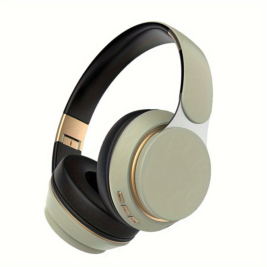 Wireless BT Headphones Over Ear Comfortable Foldable Headset with Built-in Microphone Ideal for School Tablet PC TV Mobile Travel Winter Gifts HD Sound Quality