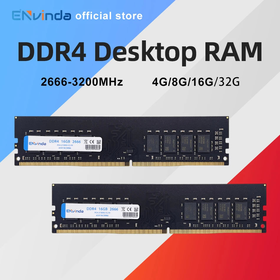ENVINDA DDR4 PC RAM Memory 8GB 16GB 3200MHz DIMM Desktop Computer Memory Rams No Support AMD Motherboard