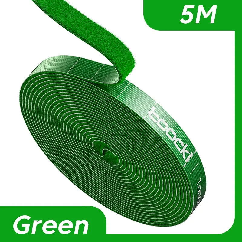 Toocki 5m Organizer Cable Management Tearable Cable Organizer 10mm Width Winder Ties Phone Accessories Wire Cord Organizer