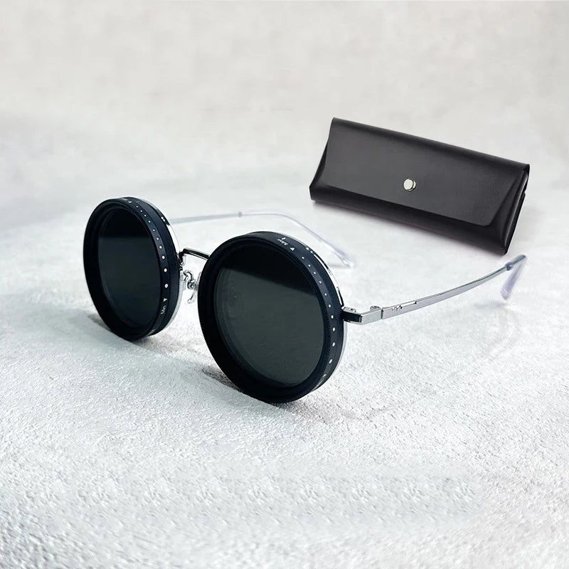 9-level ND2-400 adjustable dimming glasses fishing sunglasses UV anti UV polarized sunglasses ND filter With Glasse Case Set