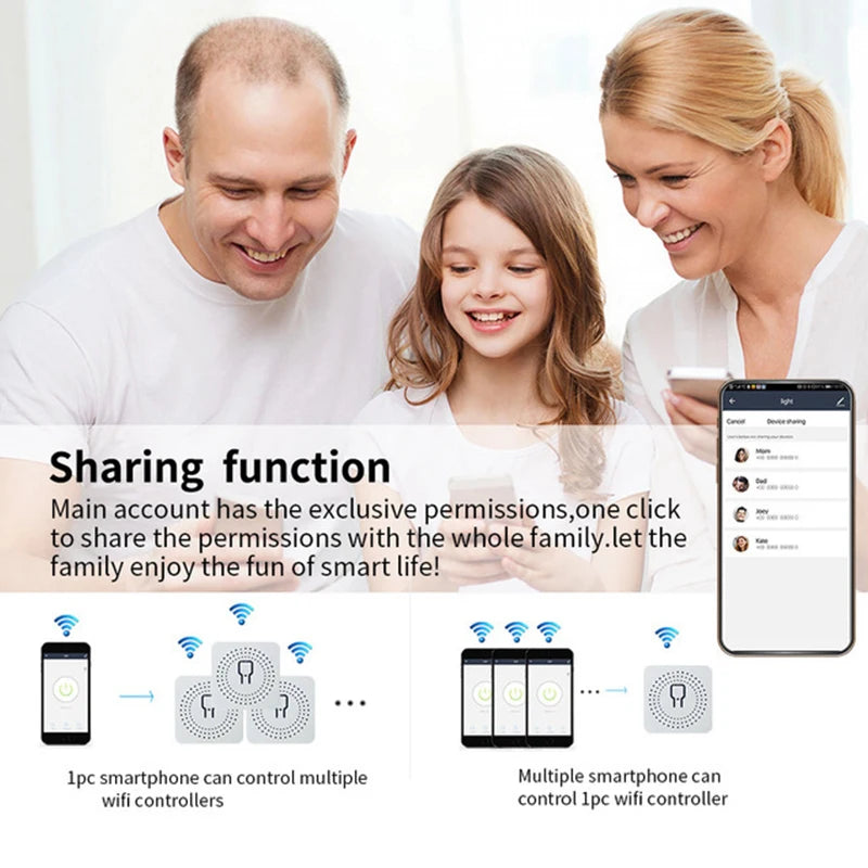 Wifi Smart Switch DIY Light Mini Switches 2 Way Control Wireless Smart Home Breaker With Alexa Google Home