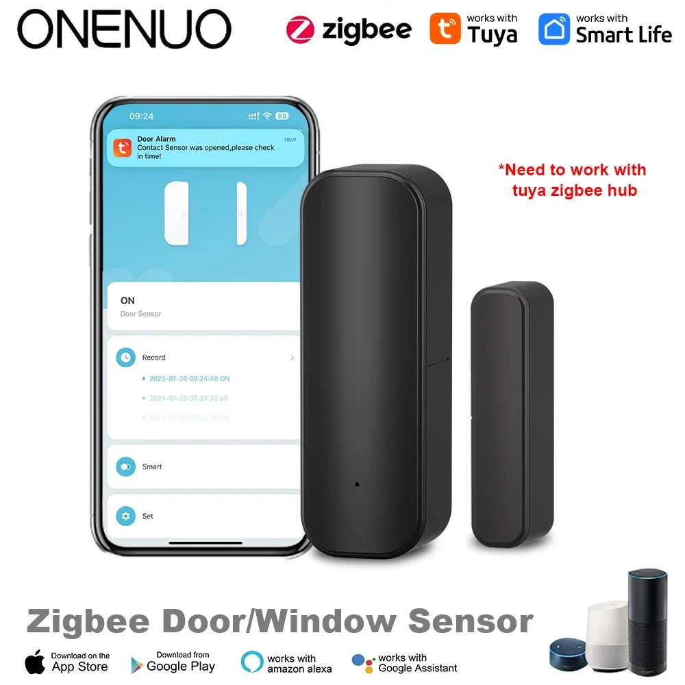 Tuya WiFi Zigbee Door Sensor Contact Sensor Open Closed Detector Smart Home Alarm Security Protection Work with Aleax Smart Life