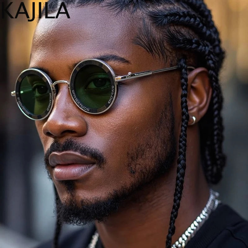 Small Frame Round Steampunk Sunglasses Men 2025 Luxury Brand Retro Punk Sun Glasses For Male Classic Driving Eyewear UV400