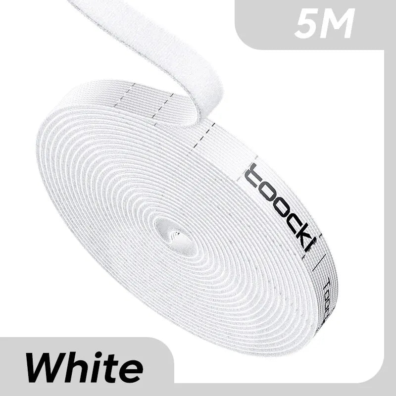 Toocki 5m Organizer Cable Management Tearable Cable Organizer 10mm Width Winder Ties Phone Accessories Wire Cord Organizer