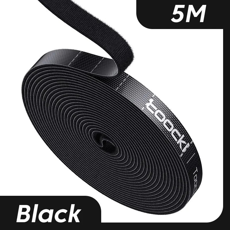 Toocki 5m Organizer Cable Management Tearable Cable Organizer 10mm Width Winder Ties Phone Accessories Wire Cord Organizer
