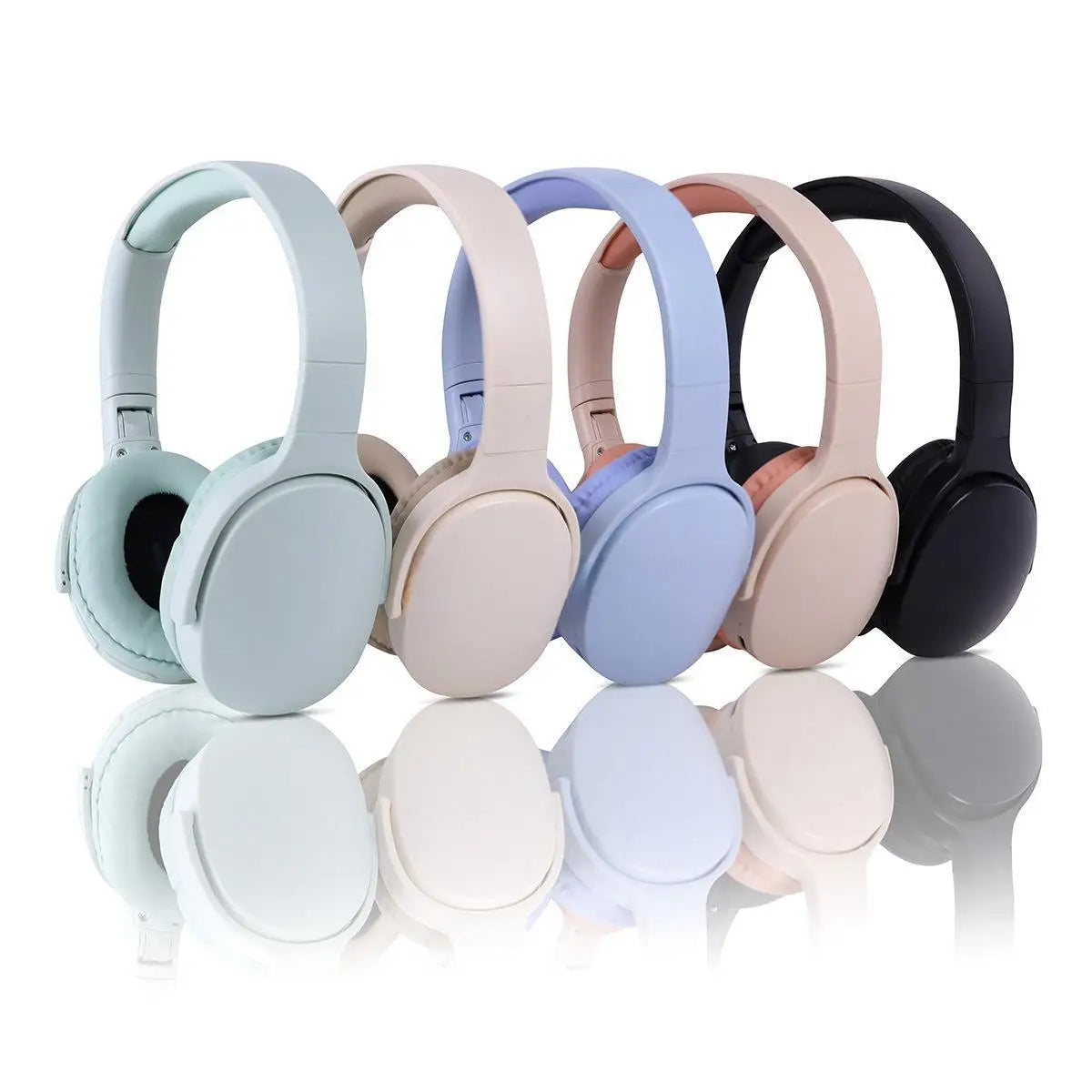 Fashionable Bluetooth wireless headphones, over-ear, deep bass, sports stereo, high fidelity, long battery life, universal