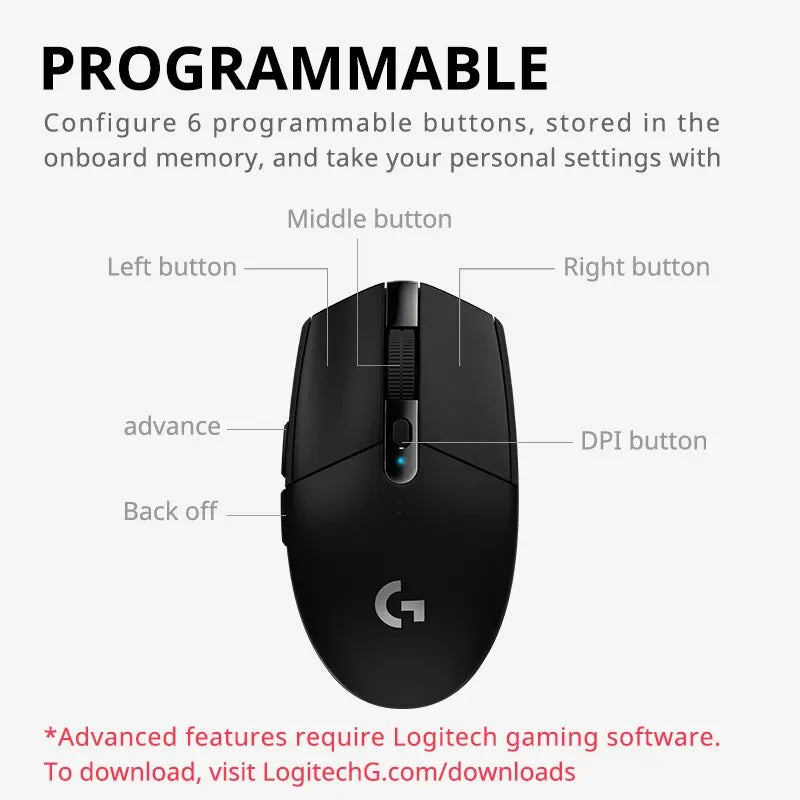 Logitech G102 G304 MX Master 3S Gaming Mouse Lightweight Ergonomic Without Programming Mouse For PC Gamer Gaming accessoires