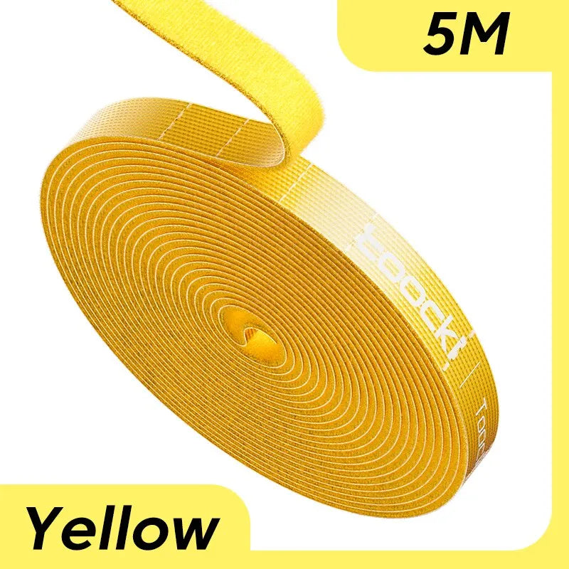 Toocki 5m Organizer Cable Management Tearable Cable Organizer 10mm Width Winder Ties Phone Accessories Wire Cord Organizer