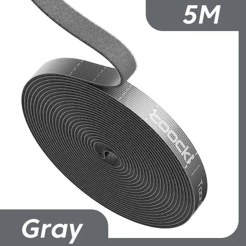 Toocki 5m Organizer Cable Management Tearable Cable Organizer 10mm Width Winder Ties Phone Accessories Wire Cord Organizer