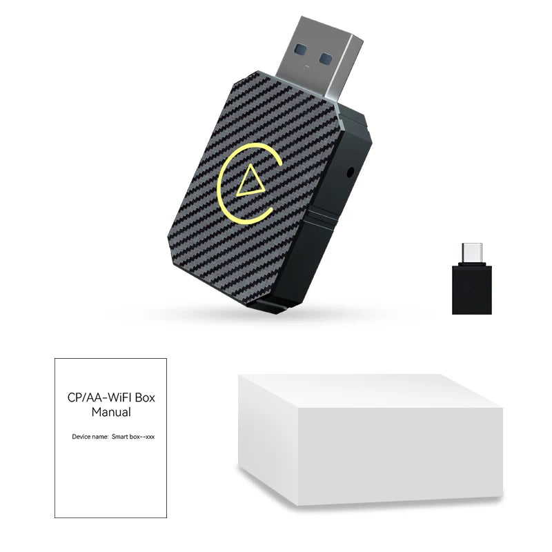 2 in 1 Car Wired to Wireless CarPlay Adapter & Android Auto Adapter Type-C/USB Plug