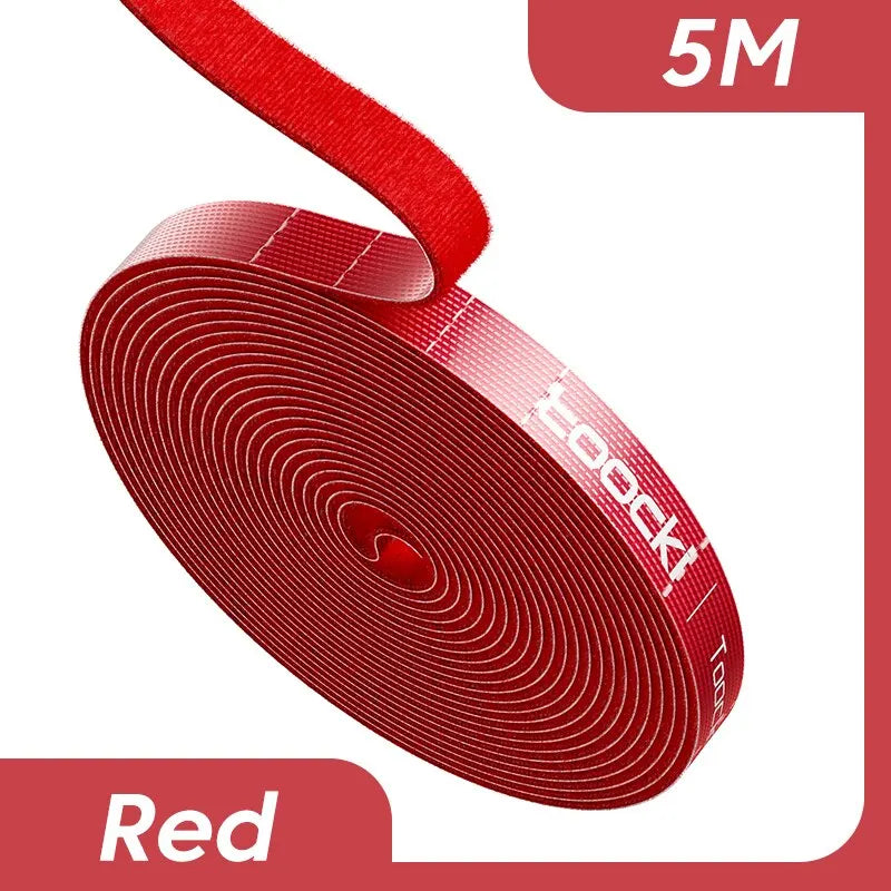 Toocki 5m Organizer Cable Management Tearable Cable Organizer 10mm Width Winder Ties Phone Accessories Wire Cord Organizer