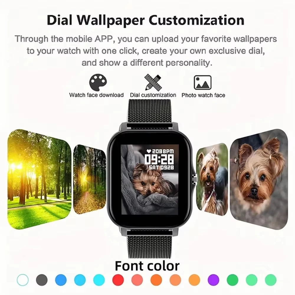 KESHUYOU 2025 New Bluetooth Answer Phone Smartwatch Bluetooth Talk Fitness Tracker Smartwatch For Men Women For Android IOS