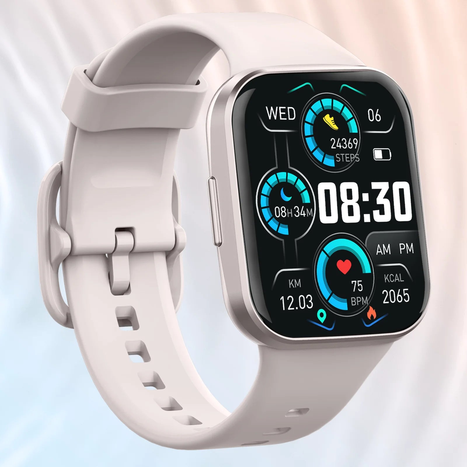 Nerunsa Fitness Smart Watch – 1.69" HD Display, 25 Sports Modes, IP68 Waterproof
