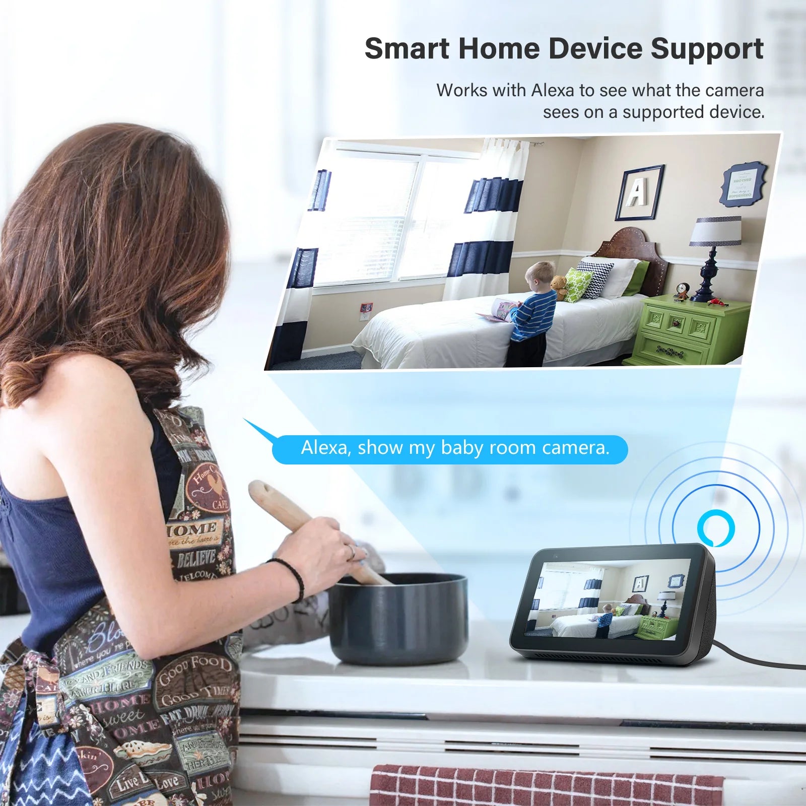 2K Indoor WiFi Home Security Camera 2-Way Audio Cloud & SD Card Storage Ai Detection 3MP HD Smart Home Baby Monitor Pet Dog Cam