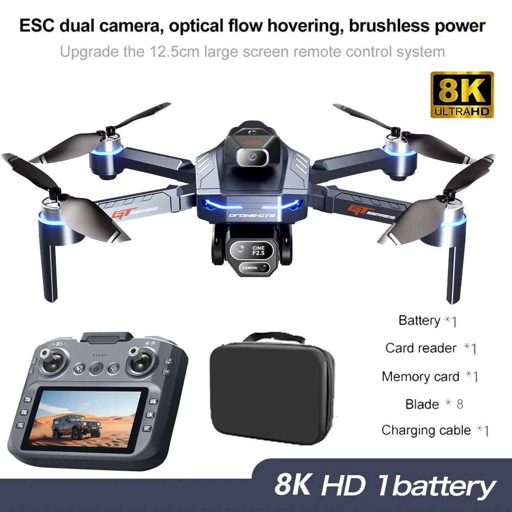 GT8 Pro RC Drone 2.4G 5G GPS Professional 8K HD Aerial Photography Remote Control Aircraft Dual Camera Quadcopter boy Toys Gifts