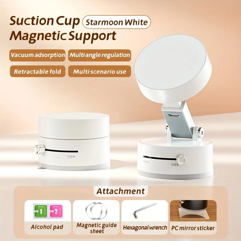 Suction Cup Magnetic Phone Holder Lazy Multi-functional Foldable Storage Holder Vacuum Suction Phone Holder