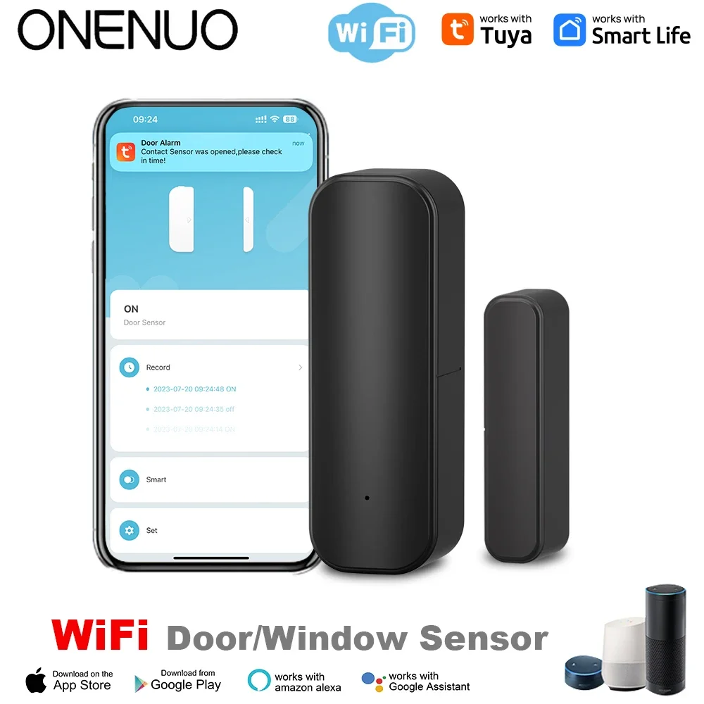 Tuya WiFi Zigbee Door Sensor Contact Sensor Open Closed Detector Smart Home Alarm Security Protection Work with Aleax Smart Life