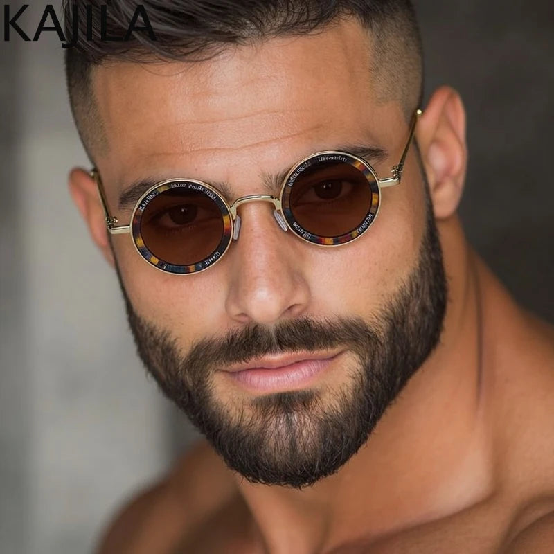 Small Frame Round Steampunk Sunglasses Men 2025 Luxury Brand Retro Punk Sun Glasses For Male Classic Driving Eyewear UV400