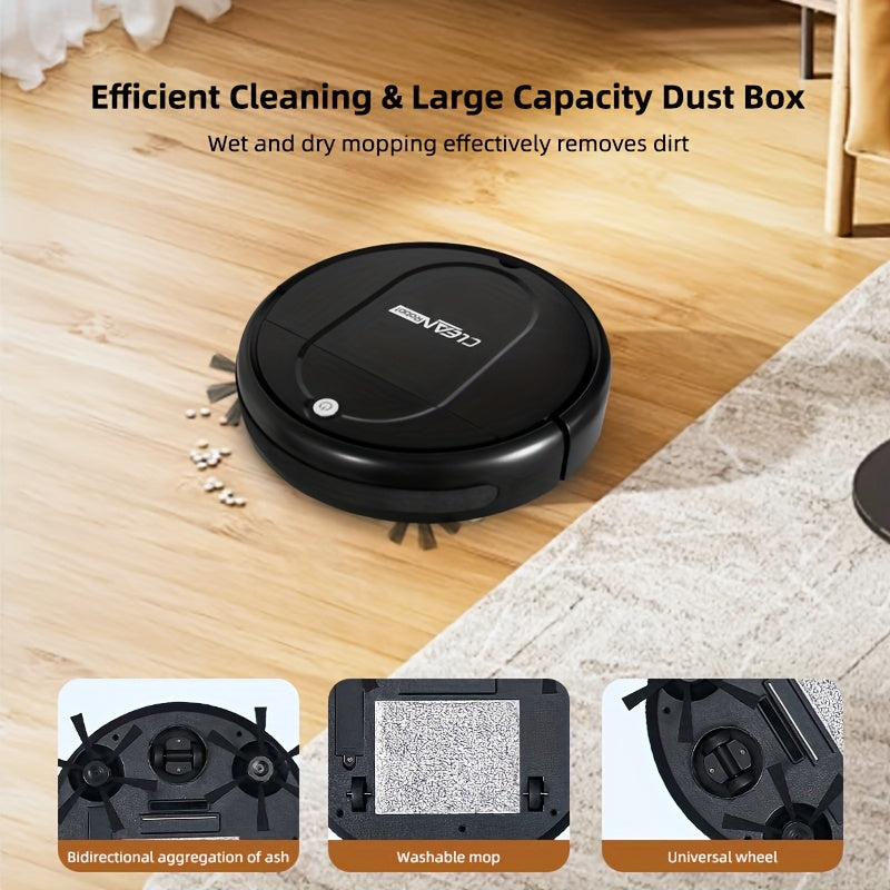 Robot Vacuum Cleaner, 3-in-1, Sweeping, Mopping, And Vacuuming All In One, 4, 000 Pa Powerful Suction, Up to 90mins Runtime, Low Noisesuitable for Hard Floors, Flatmarble Tiles And Wood Floor, Dorm Room Essential, House Cleani