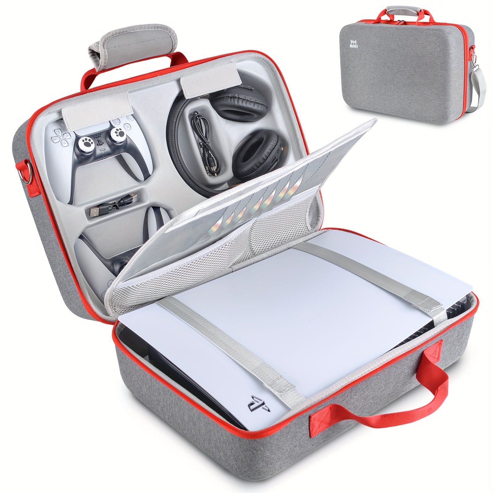 2025 New PS5 Portable Storage Bag, Dirt-resistant, Scratch-resistant, Large Capacity, PS5 Travel Bag, Set Storage, Compatible With PS5 Disc/digital Version Console, Controller, Headset, Game Disc And Accessories, Suitable For