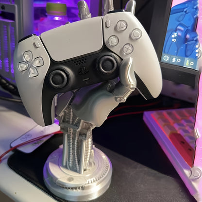 Cyberpunk 3D Printed Game Controller Stand, Adjustable ABS Desk Organizer for Controllers and Smartphones, Non-Waterproof Multi-Functional Gaming Accessory Holder, Ideal Back to School Gift for Gamers