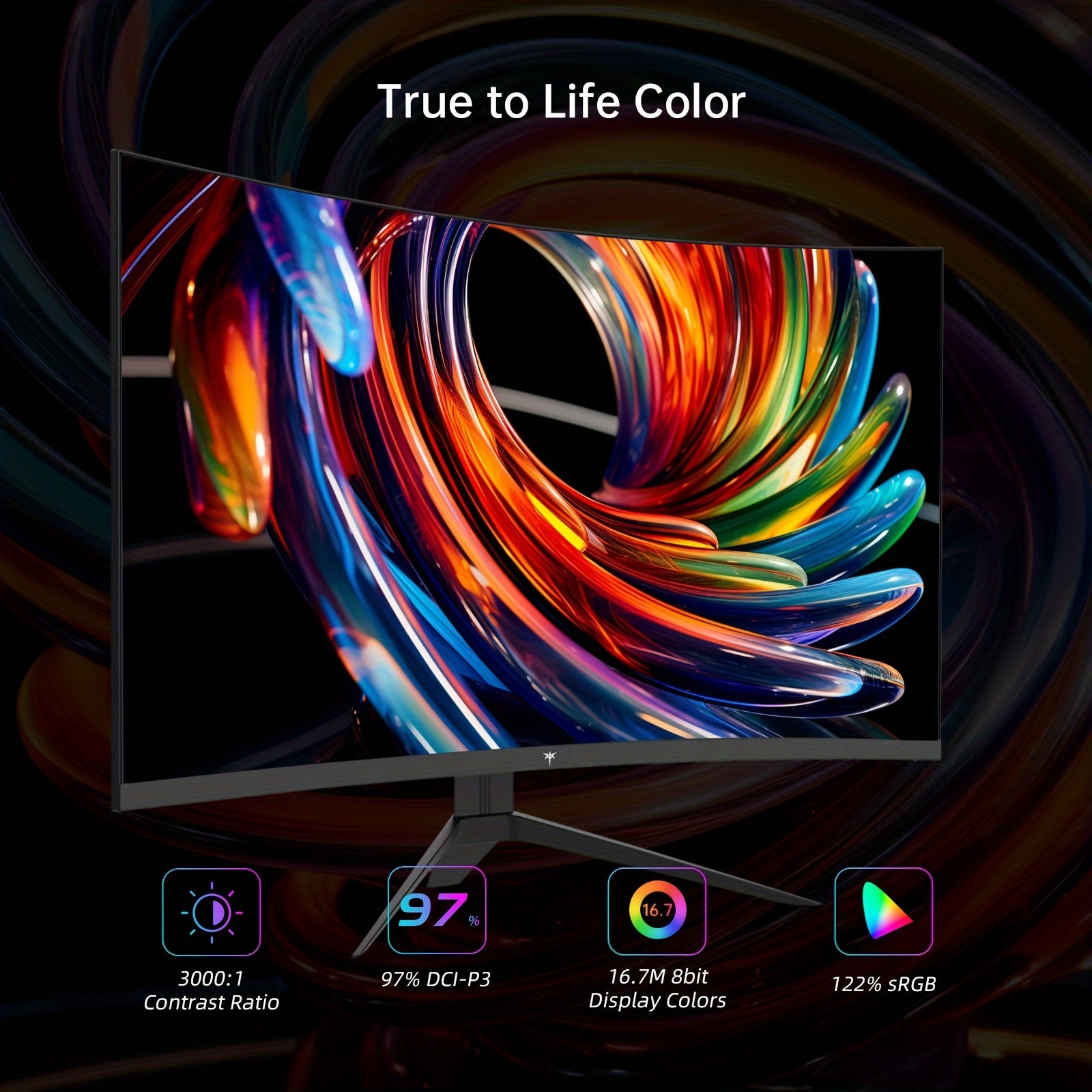 32 Inch FHD 1080P Curved Gaming Monitor - VA 1500R 165Hz 1ms MPRT, FreeSync &amp; G-Sync Compatible, 122% sRGB, HDR10, DP/HDTV, VESA Wall Mount for Gaming, Home Office &amp; Business PC, Sleek Frame Design | Wide Viewing Angle, Gamin