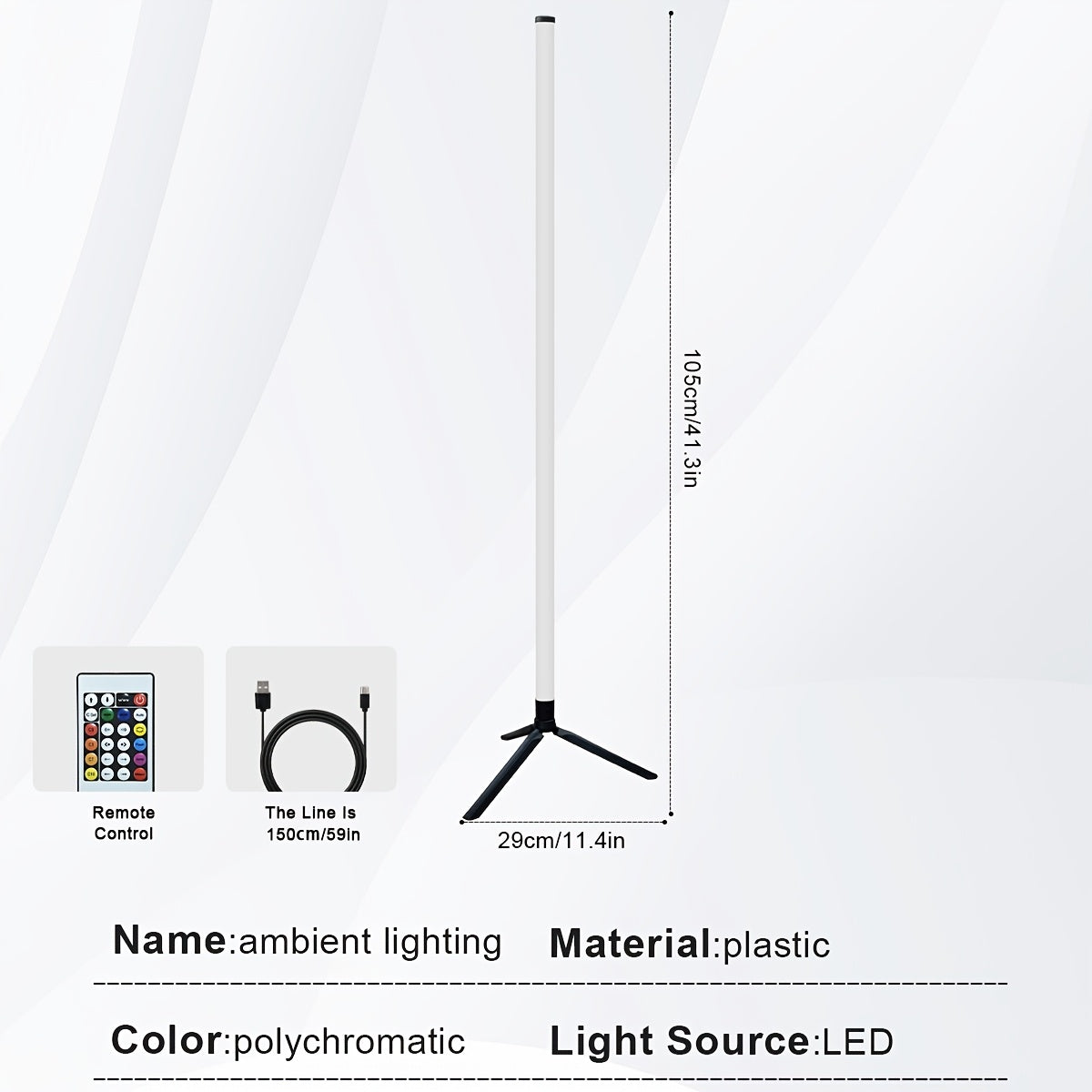 Corner LED Light with Smart Remote, Featuring RGB Color Options, Powered by a USB Jack, Offering Four Modes, Ideal for Music, Gaming Spaces, And Festive Bedroom Decor.