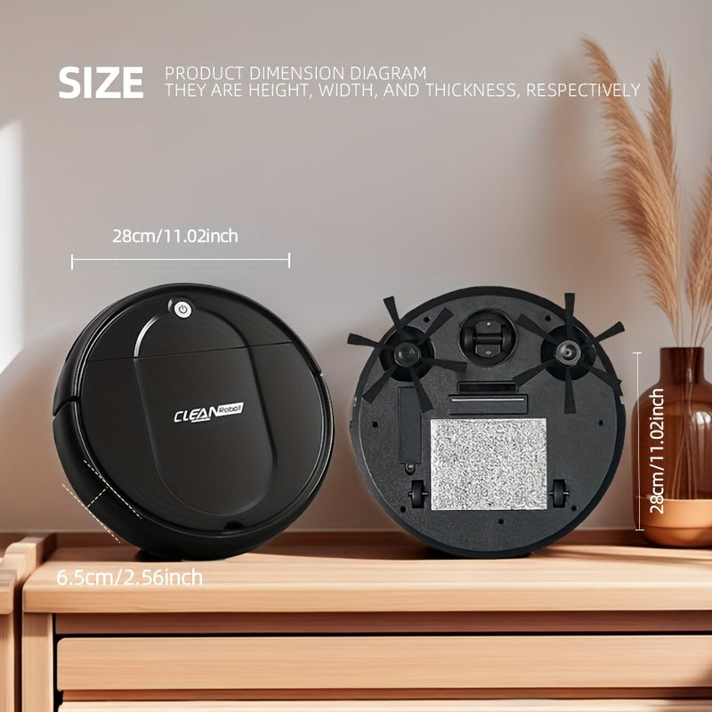 Robot Vacuum Cleaner, 3-in-1, Sweeping, Mopping, And Vacuuming All In One, 4, 000 Pa Powerful Suction, Up to 90mins Runtime, Low Noisesuitable for Hard Floors, Flatmarble Tiles And Wood Floor, Dorm Room Essential, House Cleani