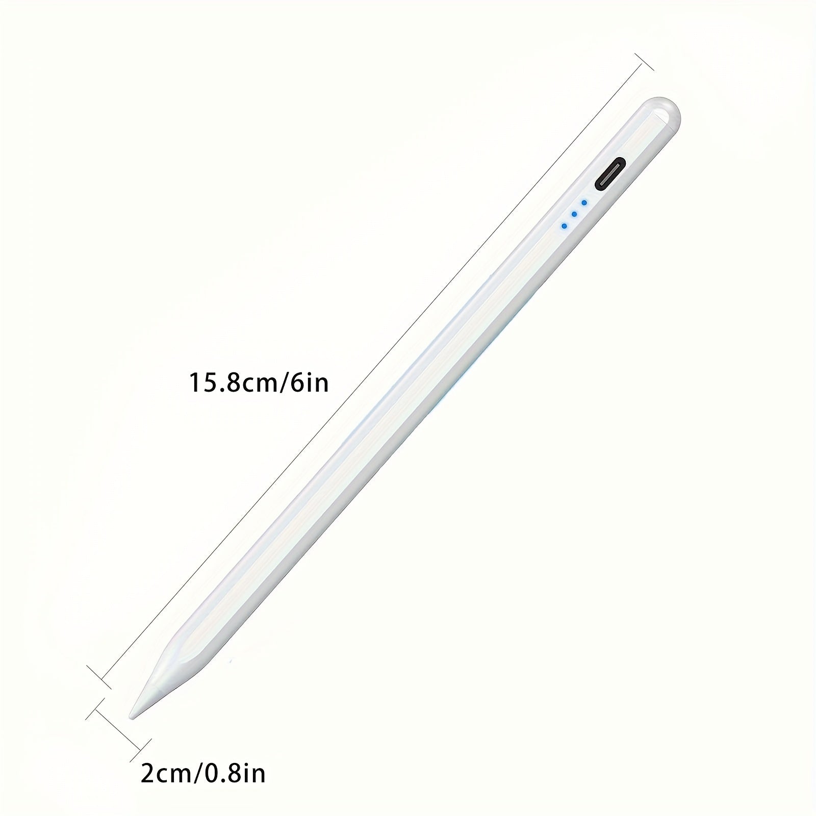 Stylus Pen for iPad with Palm Rejection &amp; Tilt Sensing, Fast Charging, Compatible with iPad 6-10, Pro 12.9/11", Air 3/4/5, Mini 5/6 - White, Tool, Streamlined Accessory, Sleek Design, Modern Material, Functional Design