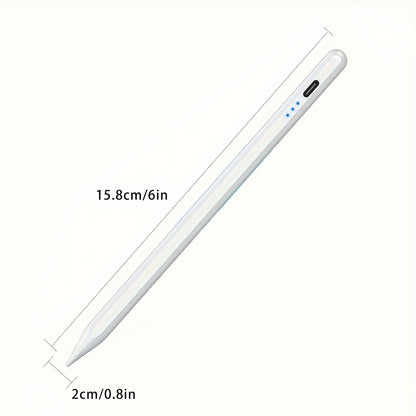 Stylus Pen for iPad with Palm Rejection &amp; Tilt Sensing, Fast Charging, Compatible with iPad 6-10, Pro 12.9/11", Air 3/4/5, Mini 5/6 - White, Tool, Streamlined Accessory, Sleek Design, Modern Material, Functional Design