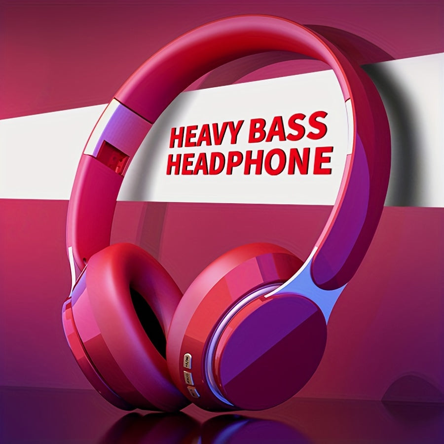 Wireless BT Headphones Over Ear Comfortable Foldable Headset with Built-in Microphone Ideal for School Tablet PC TV Mobile Travel Winter Gifts HD Sound Quality