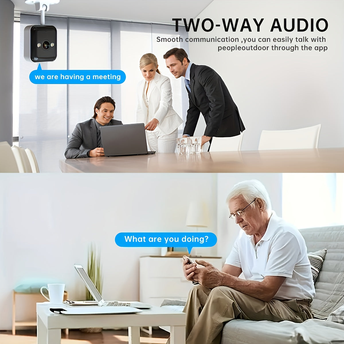 1080P Full HD Wireless Surveillance Camera, Full-Color Night Vision, Two-Way Voice Call, Motion Detection, Built-in AP Hotspot, Can Be Viewed Without Internet, Take Care Of Children, Elderly And Pets Safety Surveillance Camer