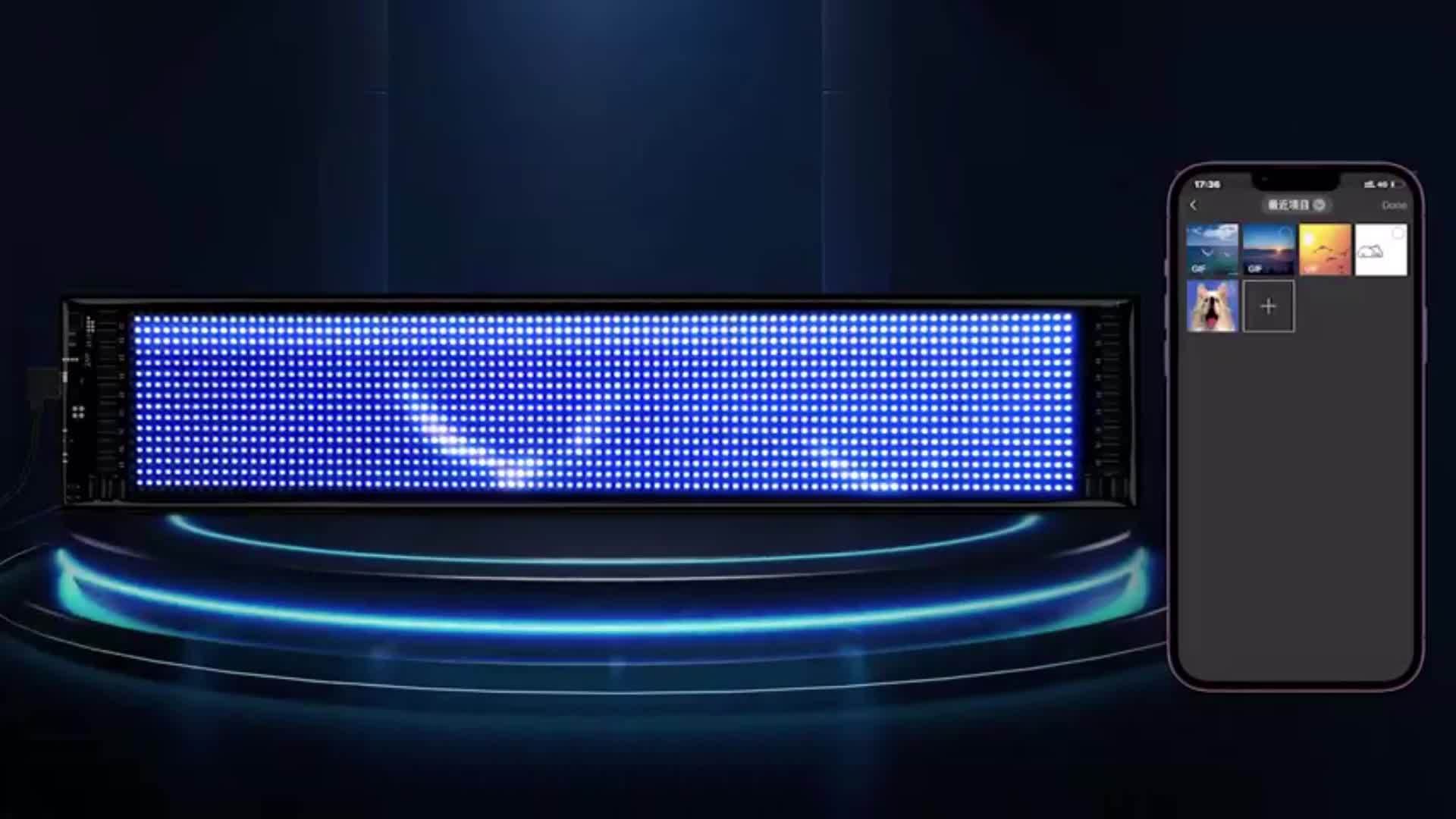 [Flexible LED Matrix Panel] LED Matrix Panel Sign with USB Power, App Control &amp; Remote | Flexible, DIY Programmable Lighting for Stores, Hotels, Holidays | Easy Installation, Durable Design, Dimmable Graphite RGB Display, Hol