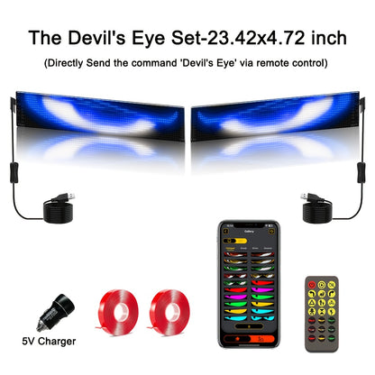 [Flexible LED Matrix Panel] LED Matrix Panel Sign with USB Power, App Control &amp; Remote | Flexible, DIY Programmable Lighting for Stores, Hotels, Holidays | Easy Installation, Durable Design, Dimmable Graphite RGB Display, Hol