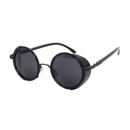 SHAUNA Vintage Women Steampunk Retro Coating Men Round Sunglasses Brand Designer Punk Sun Glasses UV400