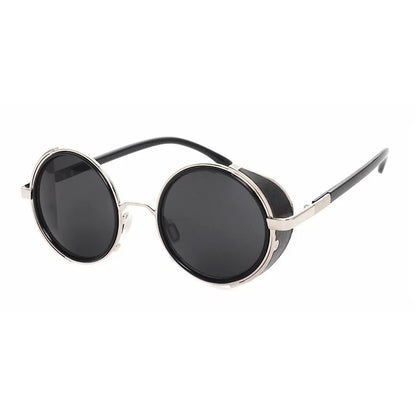 SHAUNA Vintage Women Steampunk Retro Coating Men Round Sunglasses Brand Designer Punk Sun Glasses UV400