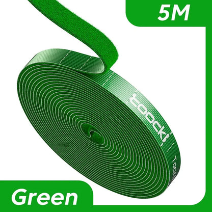 Toocki 5m Organizer Cable Management Tearable Cable Organizer 10mm Width Winder Ties Phone Accessories Wire Cord Organizer