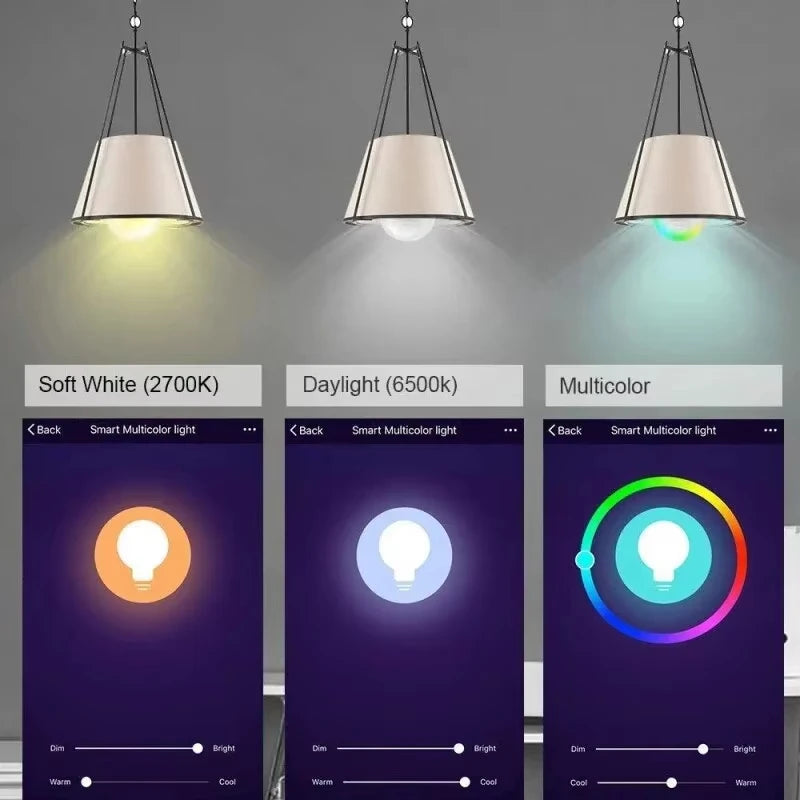 15W E27 Tuya LED Bulb Smart Life APP Control Dimmable RGB Color Ampoule LED Light Bulb Work with Home Bedroom AC 85- ​​265V