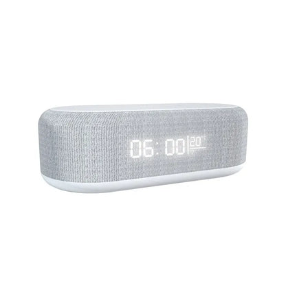 Wireless Charger Alarm Clock Time LED Light Thermometer Earphone Phone Charger 15W Fast Charging Dock Station for iPhone Samsung 