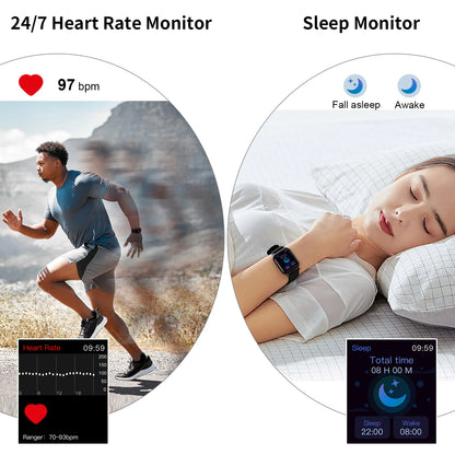 Nerunsa Fitness Smart Watch – 1.69" HD Display, 25 Sports Modes, IP68 Waterproof