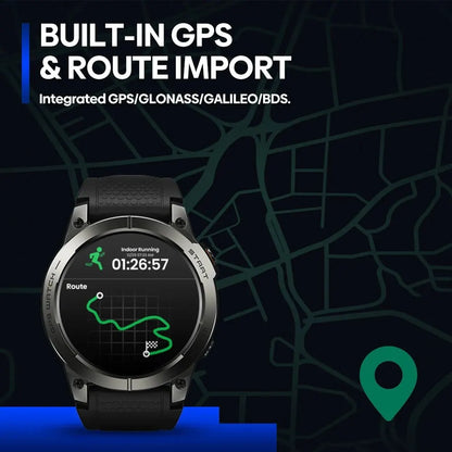 New Zeblaze Stratos 3 PRO GPS Smart Watch 1.43” HD AMOLED Display Built-in GPS Bluetooth Phone Calls Sports Smartwatch for Men