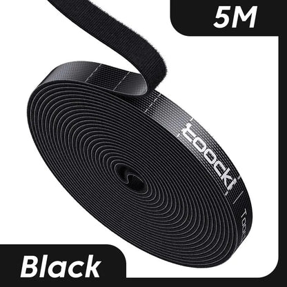 Toocki 5m Organizer Cable Management Tearable Cable Organizer 10mm Width Winder Ties Phone Accessories Wire Cord Organizer