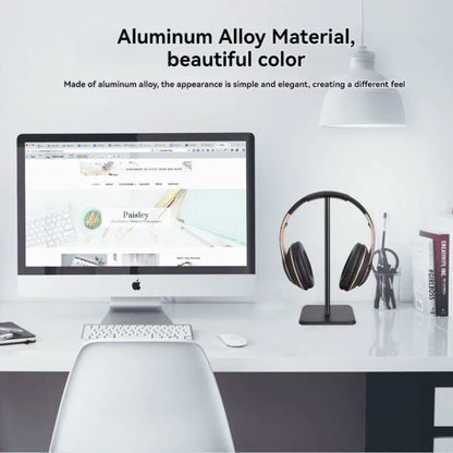 Universal Headphone Stand Aluminum Alloy Headset Holder for Gaming Earphone Desktop Headphones Support Holder