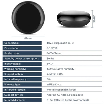 Tuya WiFi IR Remote Control Smart Home Universal Infrared